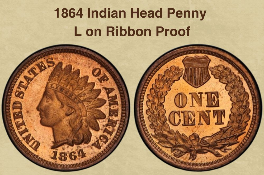 1864 Indian Head Penny L on Ribbon Proof