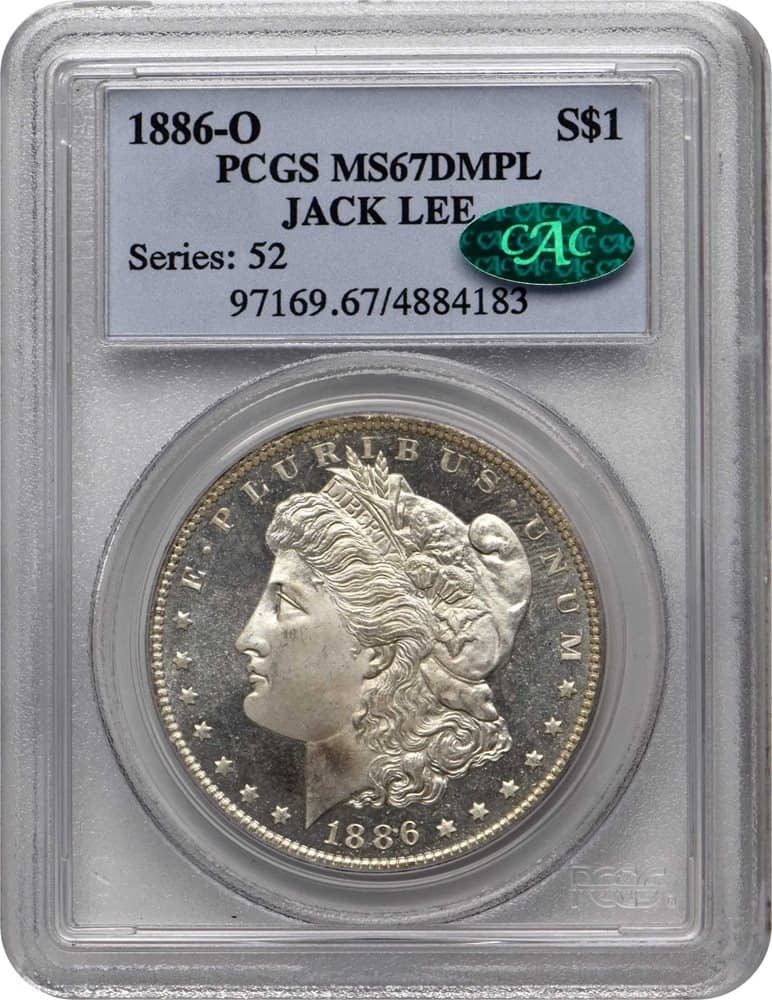 1886 O Morgan Silver Dollar, MS67 DMPL  - $1,000,000
