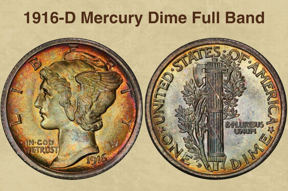 1916-D Mercury Dime Full Band