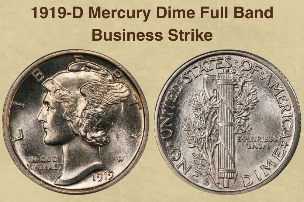 1919-D Mercury Dime Full Band Business Strike