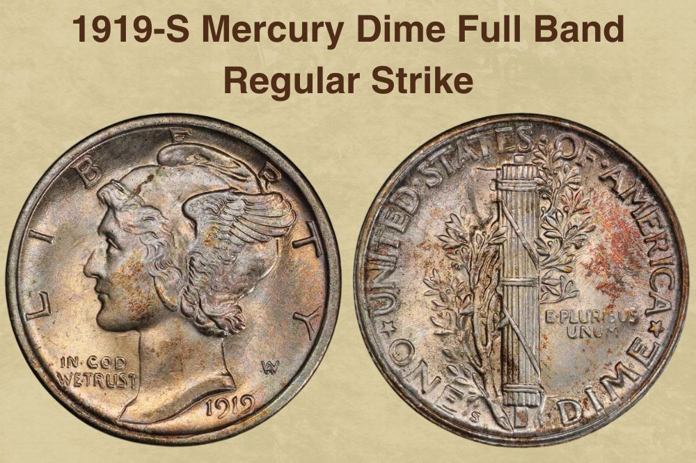 1919-S Mercury Dime Full Band Regular Strike