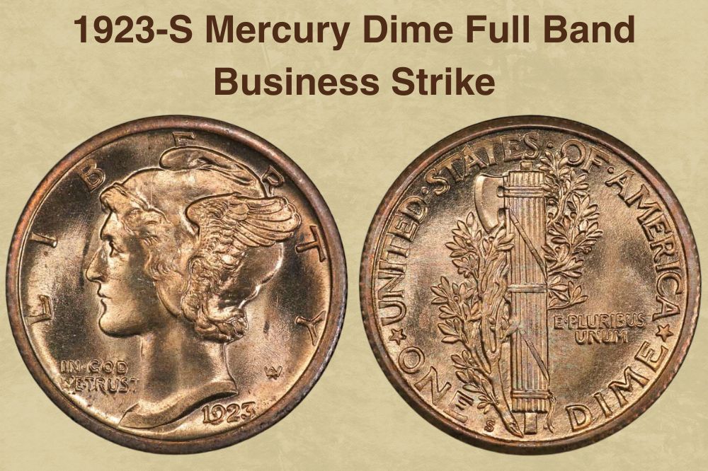 1923-S Mercury Dime Full Band Business Strike