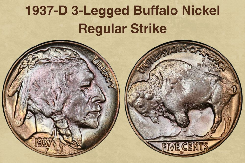 1937-D 3-Legged Buffalo Nickel Regular Strike