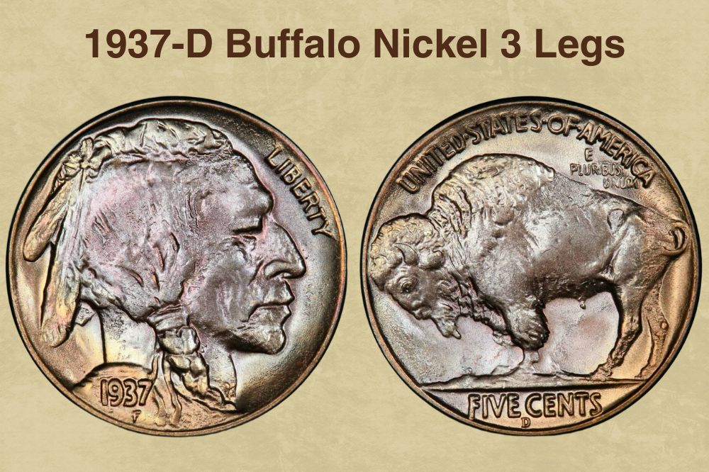 1937-D Buffalo Nickel 3 Legs