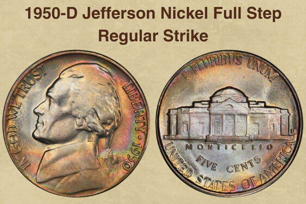 1950-D Jefferson Nickel Full Step Regular Strike