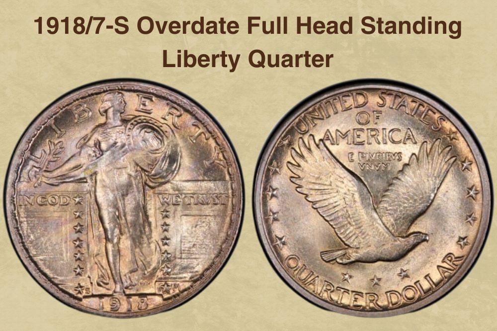 1918/7-S Overdate Full Head Standing Liberty Quarter