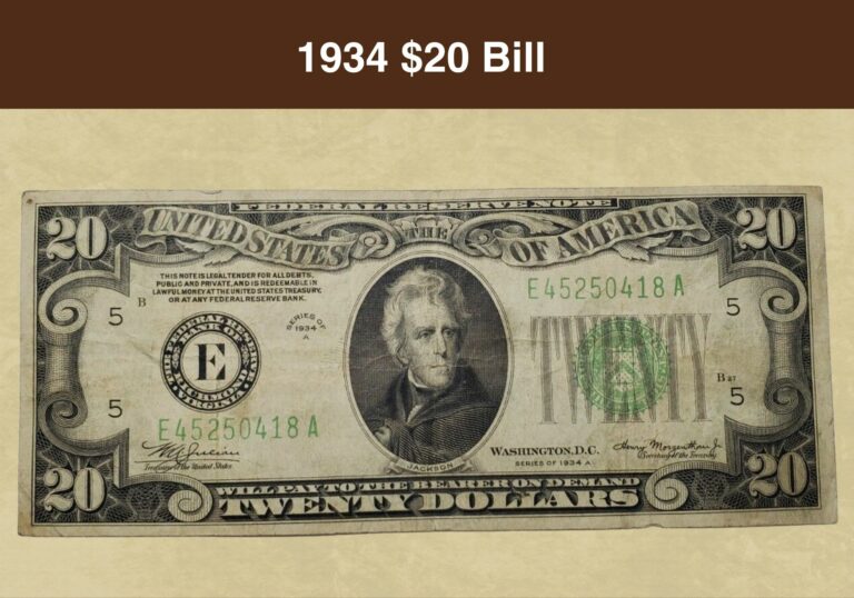 1934 $20 Bill Value: Series, History, Rare Errors & Worth