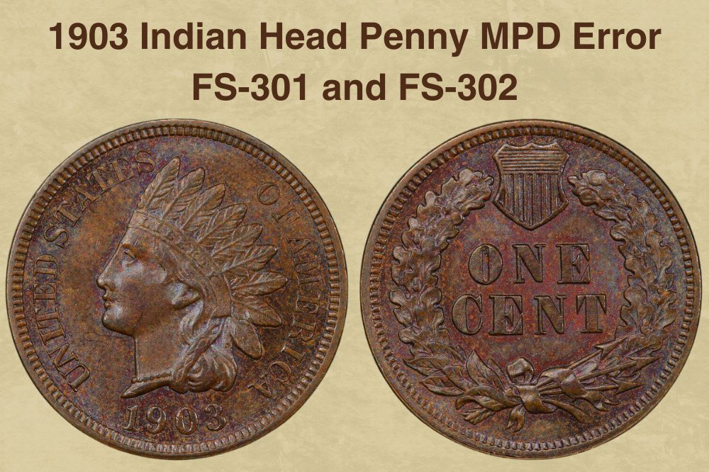 1903 Indian Head Penny MPD Error FS-301 and FS-302