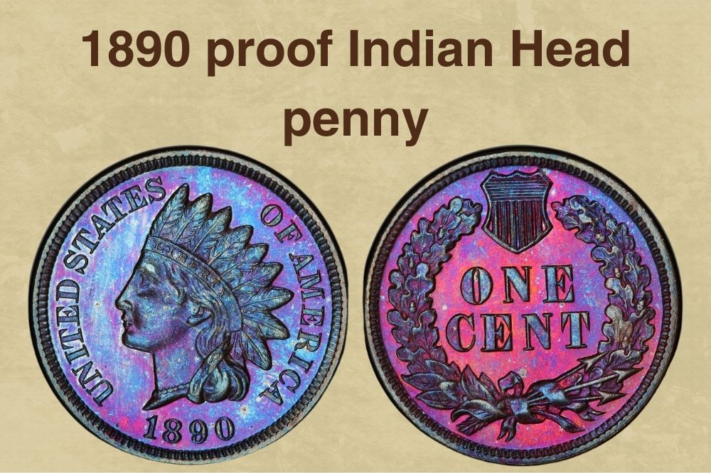 1890 proof Indian Head penny Value