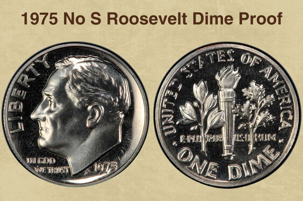 1975 No S Roosevelt Dime Proof